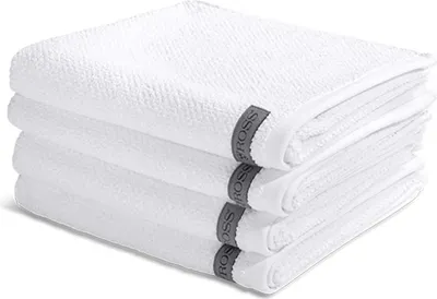 Produktbild von Ross Selection 4 X Handtuch im Set Weiche Frottee-Qualität für besten Komfort, Hohe Saugkraft und schnelle Trocknung, Stilvolles Design mit gewebter Bordüre