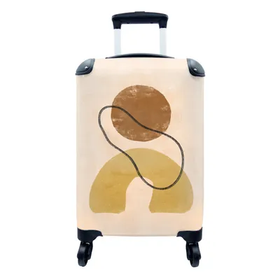 Produktbild von MuchoWow® Koffer Handgepäck Trolley Rollkoffer Kleine Reisekoffer mit 4 Rollen - Abstrakt - Bohème - Pastell - Cabin Size < 55x40x23 cm & 55x40x20 cm - Fotokoffer - Kabinenkoffer - Boardgepäck - Reise-Box - Reisekoffer - Reisegepäck - Koffer mit Bild - Trolley für Kinder