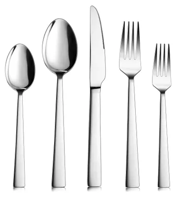 Produktbild von 30-teiliges Edelstahl Besteckset für 6 Personen, Silbernes Essbesteckset für Familie, Party und Hotel, Tafelbesteck mit Messer, Gabel und Löffel, Hochglanzpoliert und Spülmaschinenfest