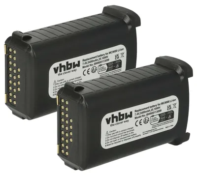 Produktbild von vhbw 2x Akku Ersatz für Symbol BTRY-MC90GKAB0E-10, KT-21-61261, BRTY-MC90SAB00-01 für Handheld Computer Scanner (3400 mAh, 7,4 V, Li-Ion)
