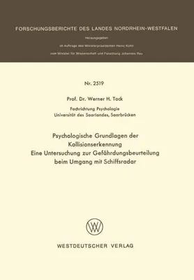 Immagine prodotto di Psychologische Grundlagen der Kollisionserkennung