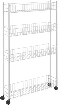Image de Metaltex Fino Opbergrek 4 Etages 58x16x95 cm Wit