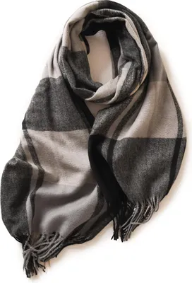 Produktbild von Warmer, weicher Wollschal, Pashmina, Kaschmirmischung, langer Schal für Damen, Winter