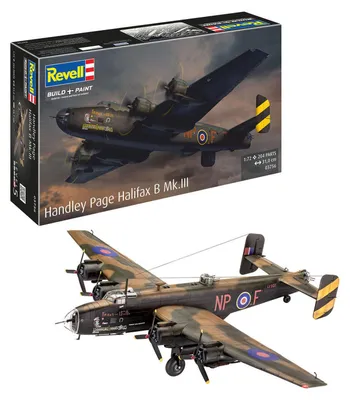 Image de Kit de modélisme Revell, Handley Page Halifax B Mk.III, échelle 1:72 - référence 257dlg.