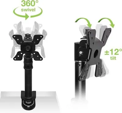 Image de Support pour écran LCD 13 à 30 pouces, inclinable et réglable en hauteur