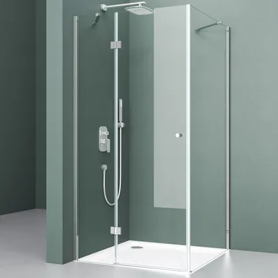 Produktbild von Mai & Mai Duschkabine 90x120cm 6mm Eckeinstieg Eckdusche Duschabtrennung 6mm ESG Sicherheitsglas inkl. NANO-Beschichtung Klarglas R05k