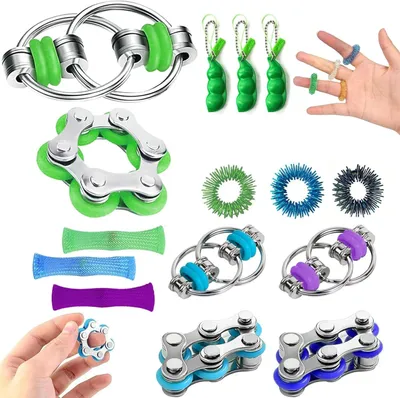 Produktbild von Fidget Toys Set für Erwachsene – ADHS Spielzeug, Anti-Stress Gadget, 15 Stück Anti-Stress Spielzeug für Konzentration, Entspannung und Spaß für Kinde