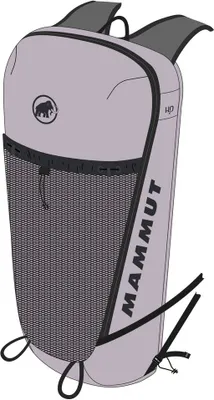 Rucksack "Aenergy 12" von Mammut in Grau mit Netzfront und verstellbaren Trägern.