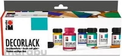 Produktbild von Marabu Decorlack Acryl Starter Set 6x 15 ml