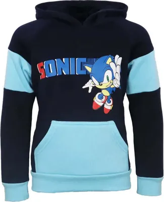 Produktbild von Sonic the Hedgehog Kinder Jungen Fleece Hoodie Kapuzenpullover – Blau / 98