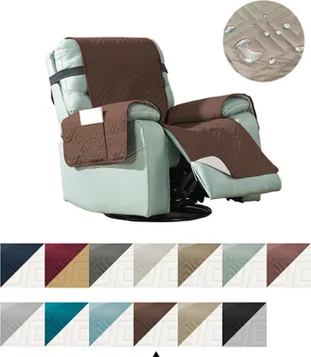 Produktbild von Sesselbezug Sesselschoner Sessel-Überwürfe Relaxsessel Sesselauflage Relax,1 Sitzer Schutzbezug Antirutsch Husse für Relaxsessel Komplett - braun(S)