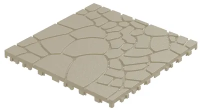 Productafbeelding van Vloertegels, 12 inch, steenlook, kliksysteem, geschikt voor doe-het-zelf projecten, snelle montage, ideaal voor terras, balkon, zwembad, 44 stuks. Beige