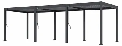 Immagine prodotto di Pergola Classic 3 x 9 m antracite | Tetto a lamelle in alluminio autoportante