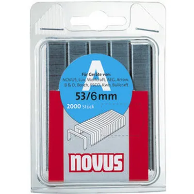 Produktbild von NOVUS Heftklammer 2000 Stück HK53/6mmVZ Feindrahtklammern