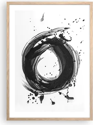 Produktbild von Gerahmtes Poster - Rahmen in heller Eiche - Abstraktion Rad Aquarell - 50x70 cm - Wand Bild - Wanddeko - Wandbilder - Kunstposter - Wandposter - Bilderrahmen - Bilder - Kunstdruck - P2NPA50x70-4371