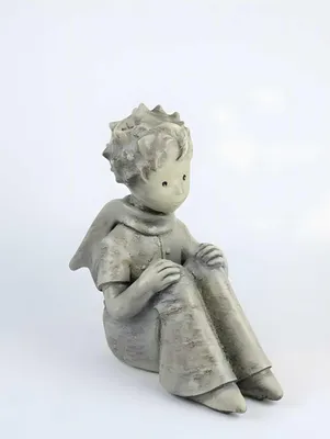 Kunststeinfigur Der Kleine Prinz mit Schal, 25 cm, befüllbar