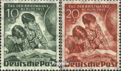 Produktbild von Briefmarken Berlin (West) 1951 Mi 80-81 (kompl.Ausg.) postfrisch Tag der Briefmarke