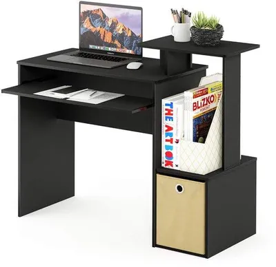 Image de Bureau d'ordinateur avec structure en acier - 1 pièce - matériau durable - 100,1 x 86,6 x 39,9 cm