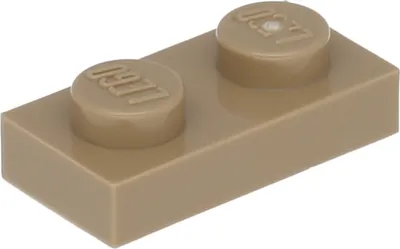 Produktbild von Lego® 50x 1x2 Platten 3023 - Plate Dunkles Beige - Dark Tan