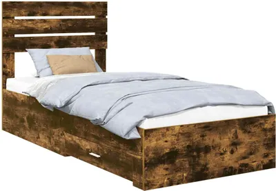 Obrázok produktu pre Rám postele Dymová dub 100 x 200 cm Kompozitné drevo