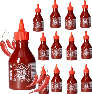 Produktbild von A-ONE Sriracha Sauce 12 x 200ml - Super Hot - Extra Scharf Chilli Sauce