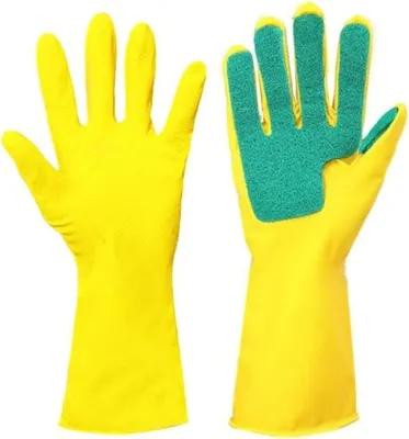 Productafbeelding van Huishoudelijke latexhandschoenen voor afwassen en reinigen