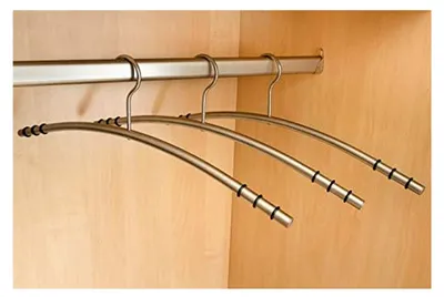 Produktbild von 6 Metall Kleiderbügel aus rostfreiem Edelstahl, rutschfest und robust