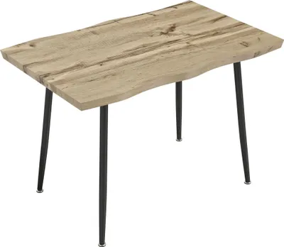 Obrázek produktu pro Jídelní stůl pro 4 osoby, 110 cm dubový s ocelovými nohami