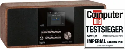 Produktbild von DABMAN i200 Multifunktionales Stereo-Radio DAB+ / FM / Internet Holzoptik