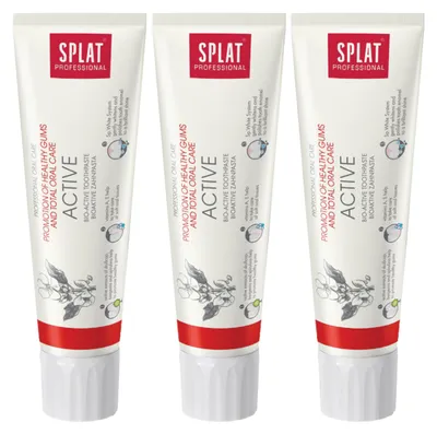 Produktbild von SPLAT - Zahnpasta - 3er Pack - Active - Zahnfleischschutz - Remineralisierung