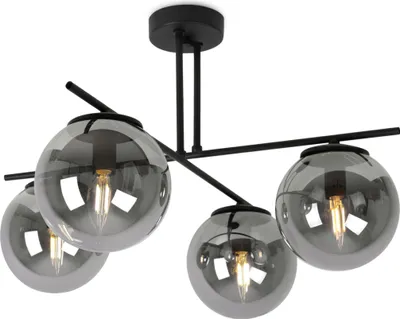 Obrázok produktu pre Čierna závesná lampa v štýle loft – moderný stropný luster so tienidlami v industriálnom dizajne