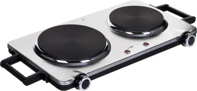 Produktbild von Clatronic® Edelstahl-Doppelkochplatte | Kochplatte mit 2 Kochfeldern | 2500W | elektrische Herdplatte mit Cool Touch-Griffen | Kochfelder mit Überhitzungsschutz | DKP 3668 E