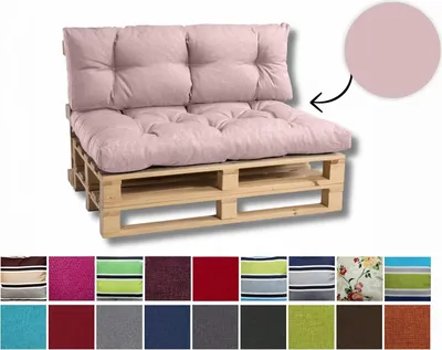 Produktbild von Palettenkissen, Gartensofakissen, Gesteppte Kissen gefüllt mit granuliertem Poulirette-Schaum, viele Farben und Größen PPI (Sitzkissen 120x40, gesteppt Hellrosa)