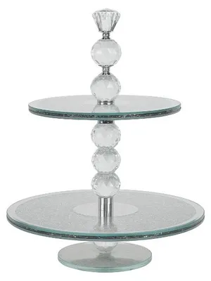 Produktbild von LUXITO Glamour Zweistöckige Kuchenplatte Elegant Glas