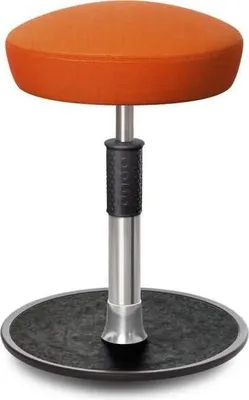 Produktbild von Sitz- Stehhocker Free Regular Hutsitz kvadrat Remix Orange chrom /schwarz.