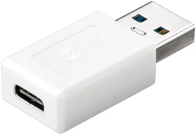 Produktbild von Goobay 55225 USB 3.0 SuperSpeed Adapter auf USB-C™, weiß USB-C™-Buchse > USB 3.0-Stecker (Typ A)