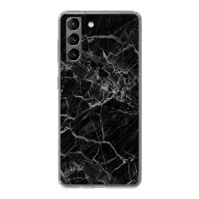 Produktbild von MuchoWow® Handyhülle Schutzhülle Hülle für Samsung Galaxy S21 Marmor - Schwarz - Weiß Silikon Softcase Handy Hülle - Softcase