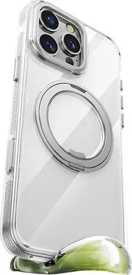 Produktbild von Handyhülle für iPhone14/15/16 Promax, Ringhalter, Militärischer Fallschutz, MagSafe-Kompatibel, Transparent