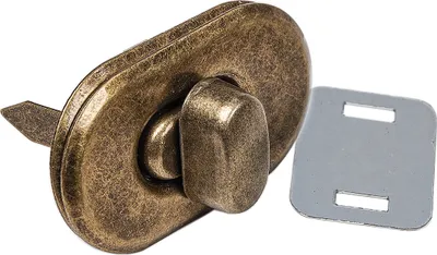Produktbild von Drehverschluss für Taschen, altmessing