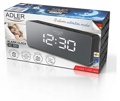Image de Adler | Alarm Clock | AD 1189B | Alarm function | Black