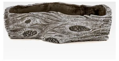 Produktbild von Zement Pflanzschale grau Baumstamm 14 x 28 cm Blumentopf Deko-Schale bepflanzbar