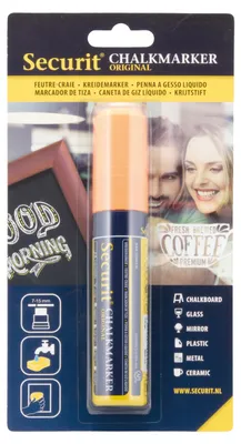 Produktbild von Securit® Original Kreidemarker mit Block-Spitze in Orange - Kreidestifte