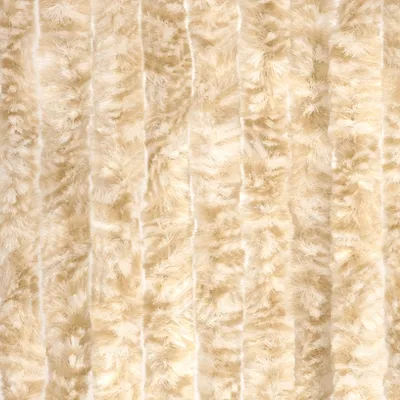 Immagine prodotto di Moritz tenda di ciniglia soffice 90 x 220 cm beige bianco tenda della porta come zanzariera per il campeggio caravan