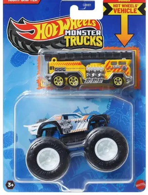 Image de Night Shifter + Bonus Auto Monster Trucks 1:64 Hot Wheels 9 cm