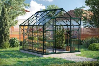 Obrázek produktu pro Skleník Vitavia Uranus 8300 skleněný 3 mm 257 x 321 cm zelený