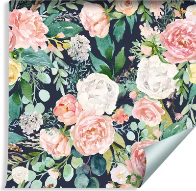 Produktbild von 10m VLIES TAPETE Rolle Natur Aquarell Blätter BLUMEN XXL