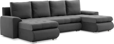 Produktbild von Ecksofa mit Schlaffunktion,  3 Bettkästen, U-förmig, Schlaffläche 270x140cm, Dunkelgrau