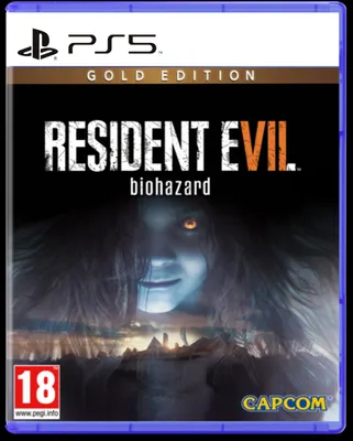 The image shows the front cover of the Resident Evil 7: Biohazard Gold Edition video game for PlayStation 5.
