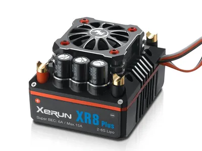 Produktbild von Hobbywing Xerun XR8 Plus Brushless Regler 150A, 2-6s LiPo, BEC 6A HW-30113300