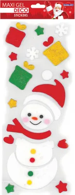 Produktbild von Gel-Sticker Weihnachten für Fenster - Fröhlicher Schneemann